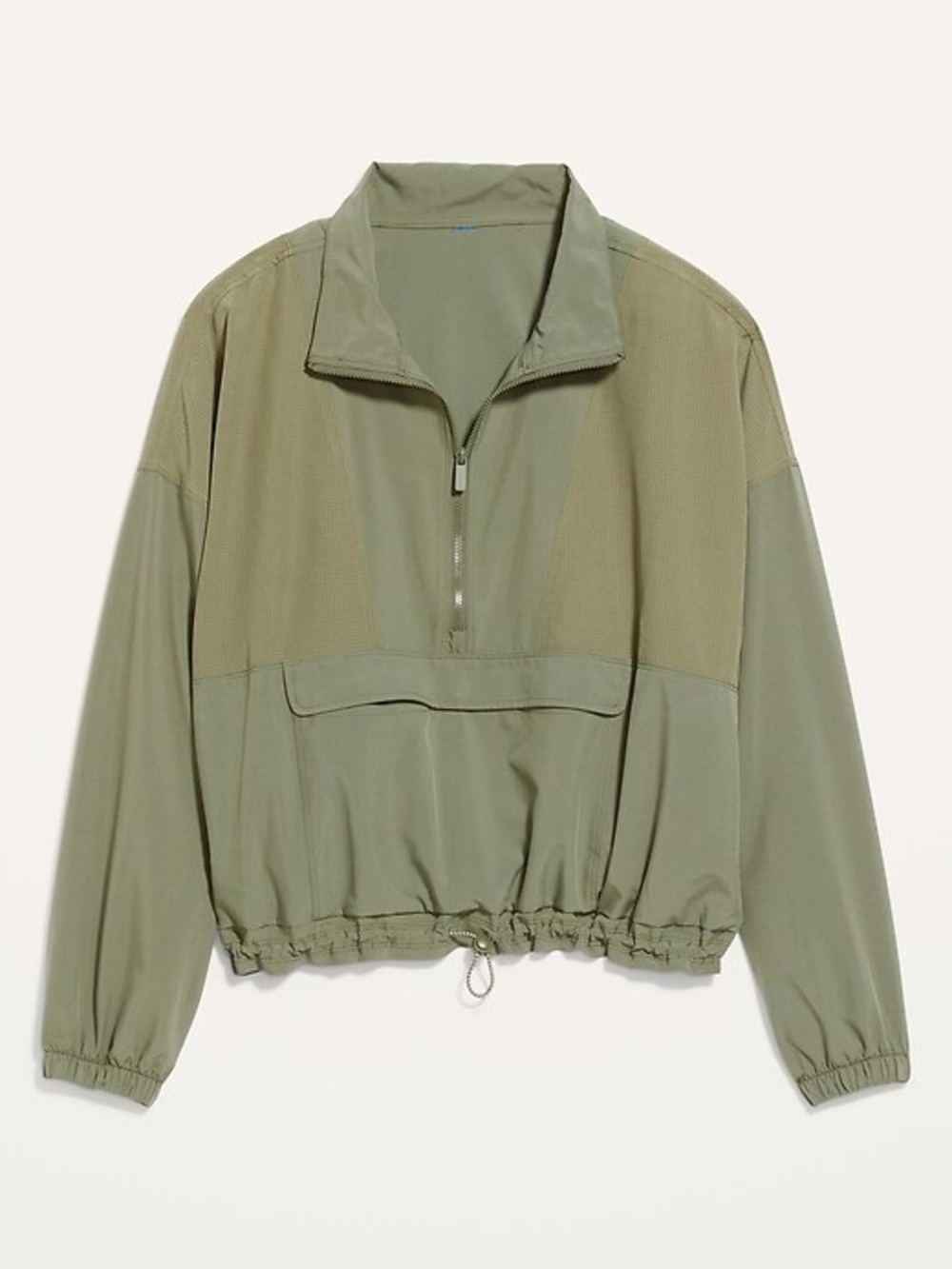 OLD NAVY Oversized StretchTech Cropped Quarter-Zip Windbreaker Jacket